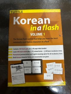 Korean in a flash Volume 1 by Tuttle. Has 448 Flash Cards