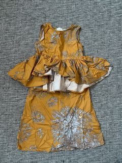 Kurung budak girl peplum kurung sleevless