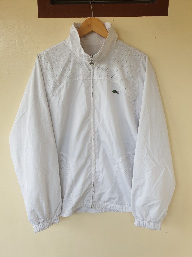 Lacoste windbreaker white online