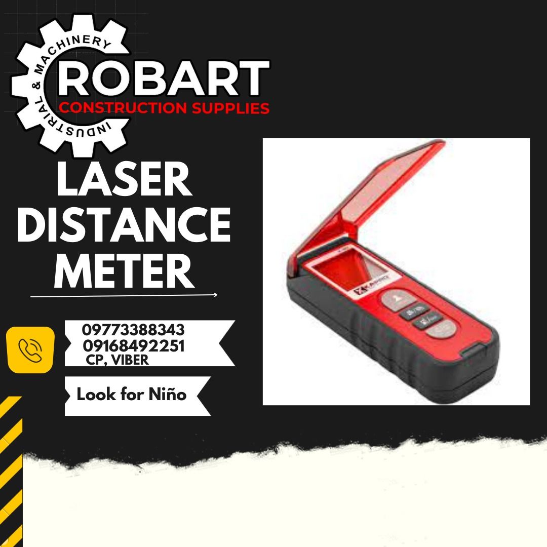 LASER DISTANCE METER (Category: Construction Tools & Equipment) located in Manila. Submitted by ninoparede24925 (Listing ID 1213972023, Image 1). Description: LASER DISTANCE METER Range 30 mts brand:KAPROMETER no.363 - - for faster transaction: look for:Niño Paredes call/text/viber:09168492251 :09773388343 or direct message #RobartConstructionSupplies #robartph #constructionmaterials #industrialsupply .