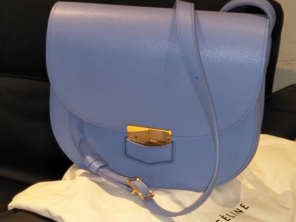 Light Blue Celine Trotteur Bag Women s Fashion Bags Wallets Purses Pouches on Carousell