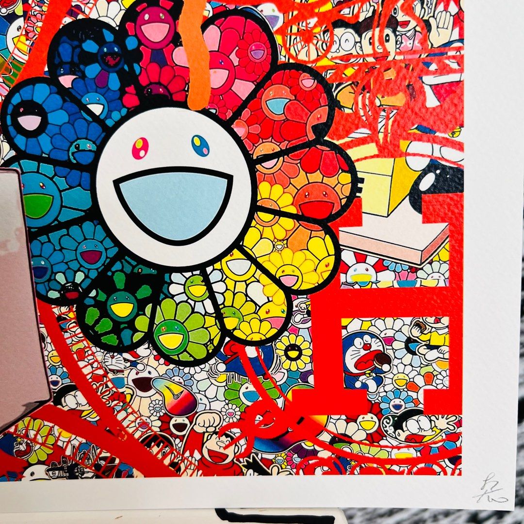 Death NYC Ltd Ed 45x32cm LARGE Signed Graffiti Pop Art Print "