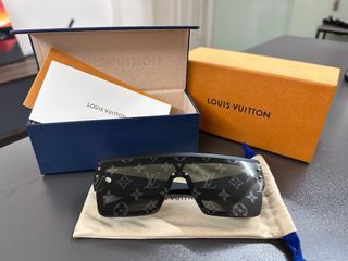 Louis Vuitton Sunglasses LV Ash Monogram Silver/Blue Men's - FW20 - US