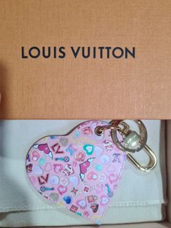 Louis Vuitton Porte Cle Lovelock Heart Bag Charm Key Ring Gold Japan  Limited