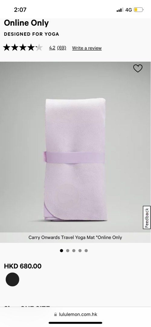 Lululemon Carry Onwards Travel Yoga Mat In Dew Pink | ModeSens