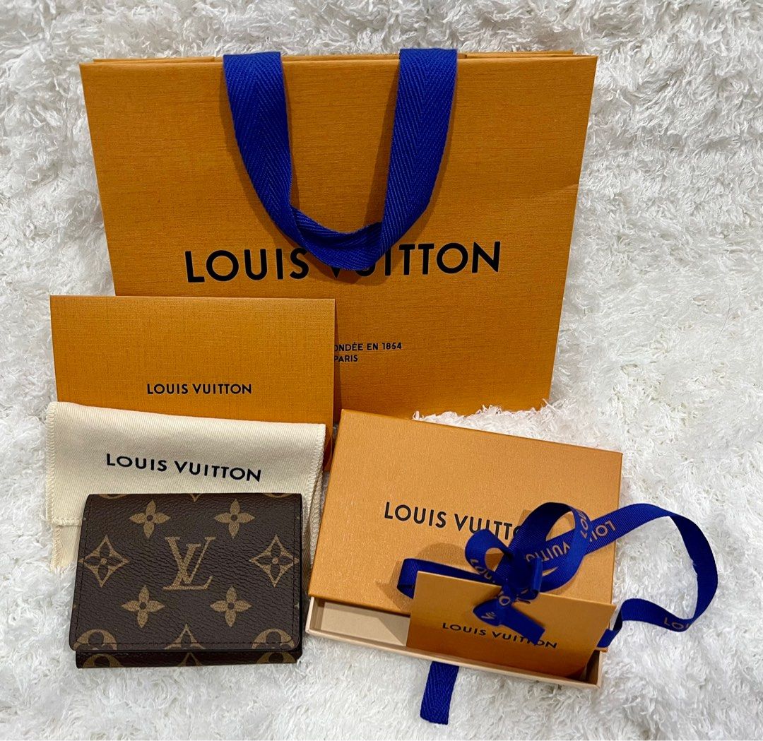 Vintage Louis Vuitton Gift Box Envelope & Insert 4x5 Card Holder Wallet 