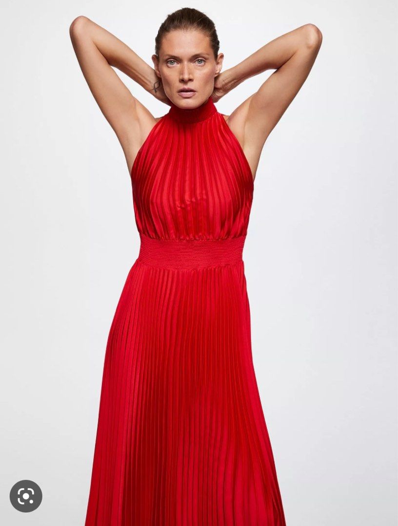 Mango store pleated dress
