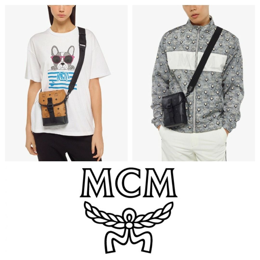 Authentic MCM bag Aren shoulder + sling in visetos, Luxury, Bags & Wallets  on Carousell