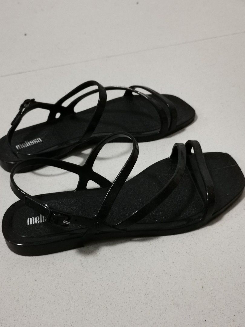 Melissa Black Sandal, Women's Fashion, Footwear, Sandals on Carousell