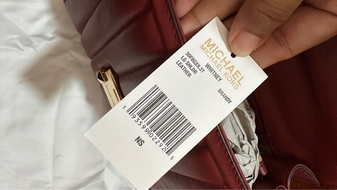 Michael Kors Whitney Large Shoulder Bag in Brandy Women s Fashion