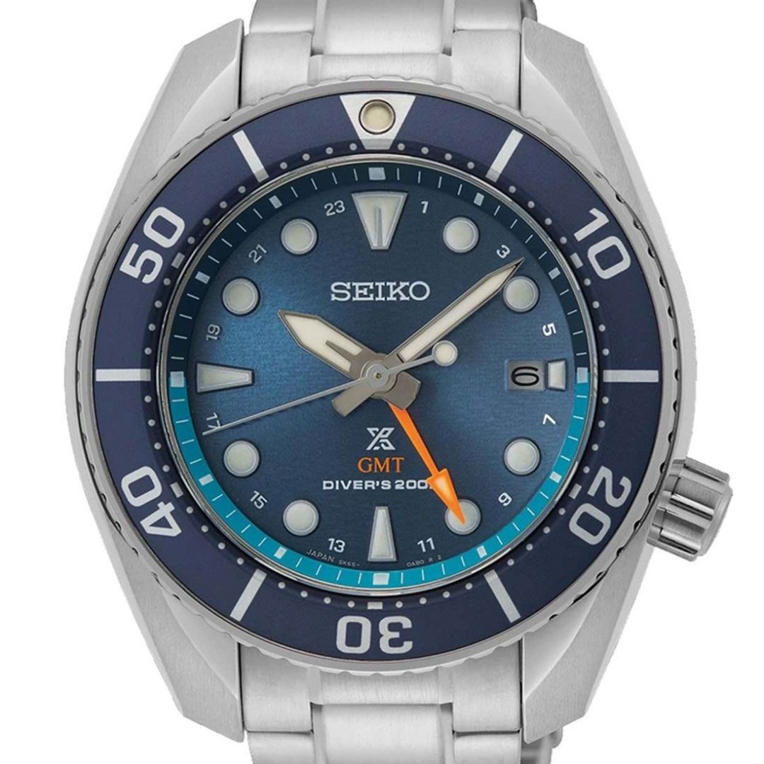 New Arrival Brand New Seiko Sumo GMT Prospex Solar Blue Dial Mens