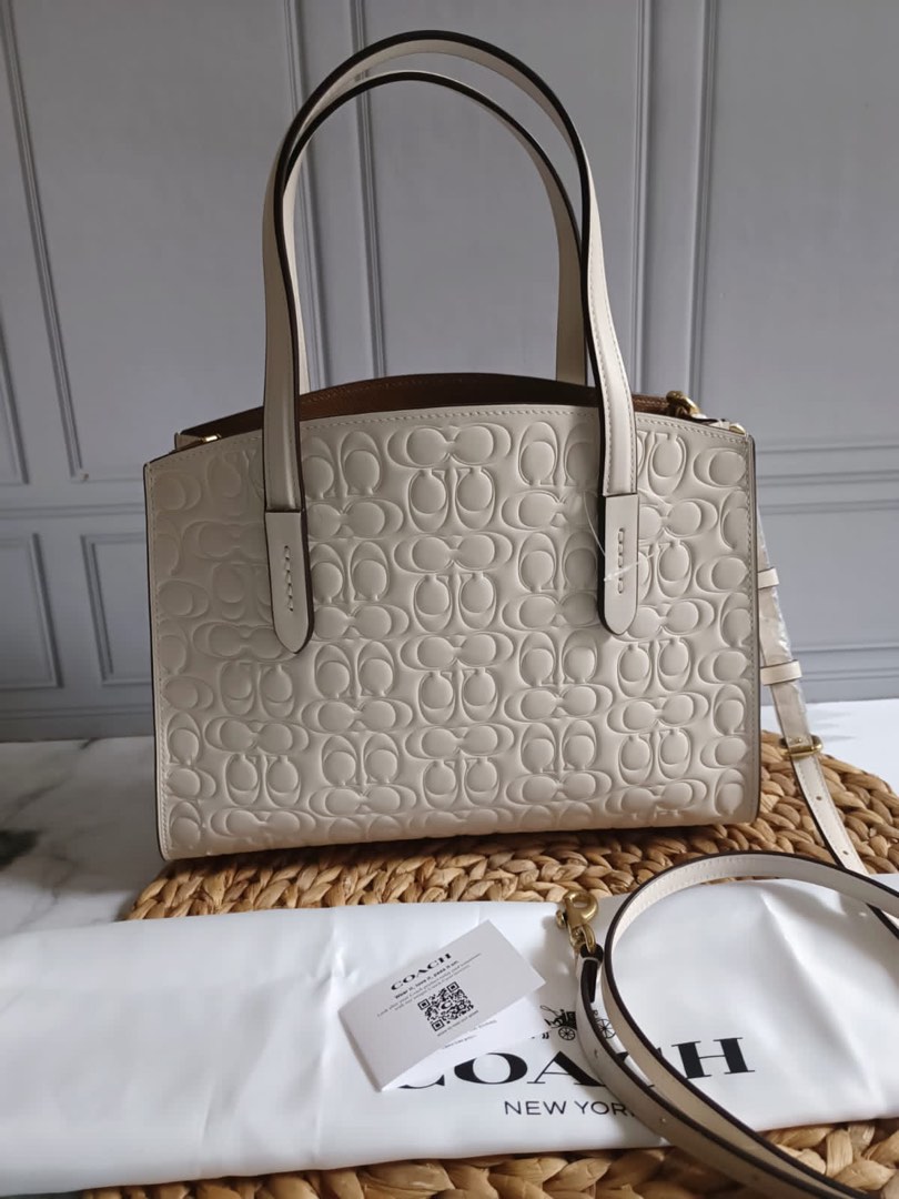 New COACH Charlie Carryall 28 in Signature leather Barang Mewah