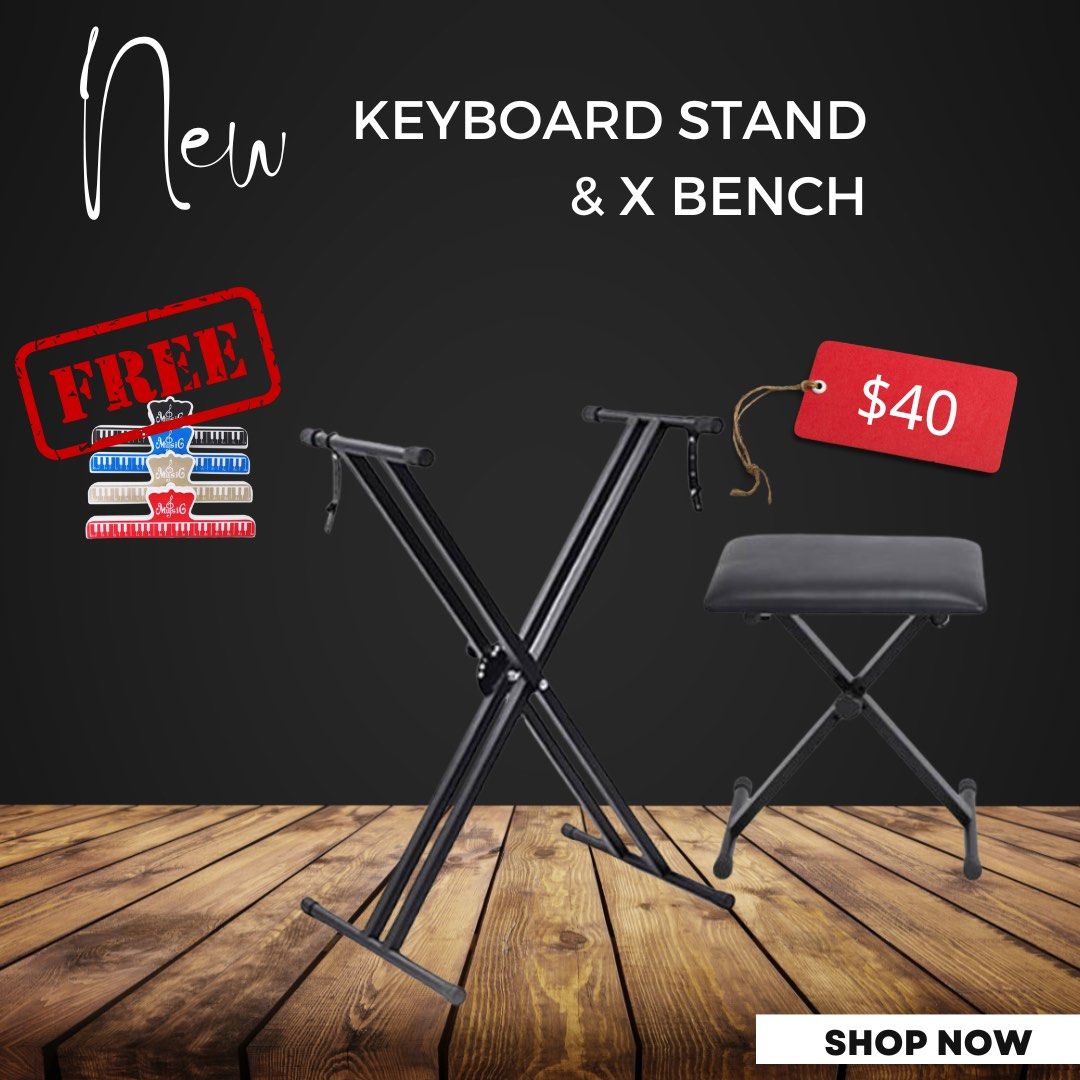 New Keyboard Stand and Bench set, Hobbies & Toys, Music & Media, Music