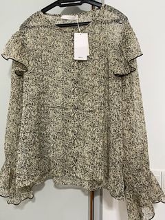 NEW Mango Floral Printed Blouse