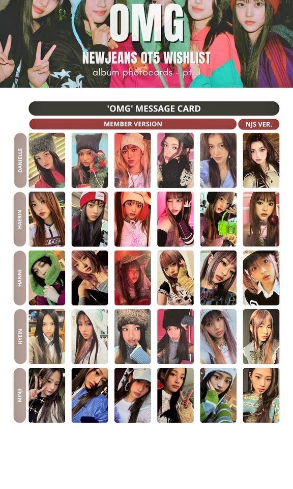 [Newjeans new jeans] OMG Sealed Album Message Card Ver Readystock