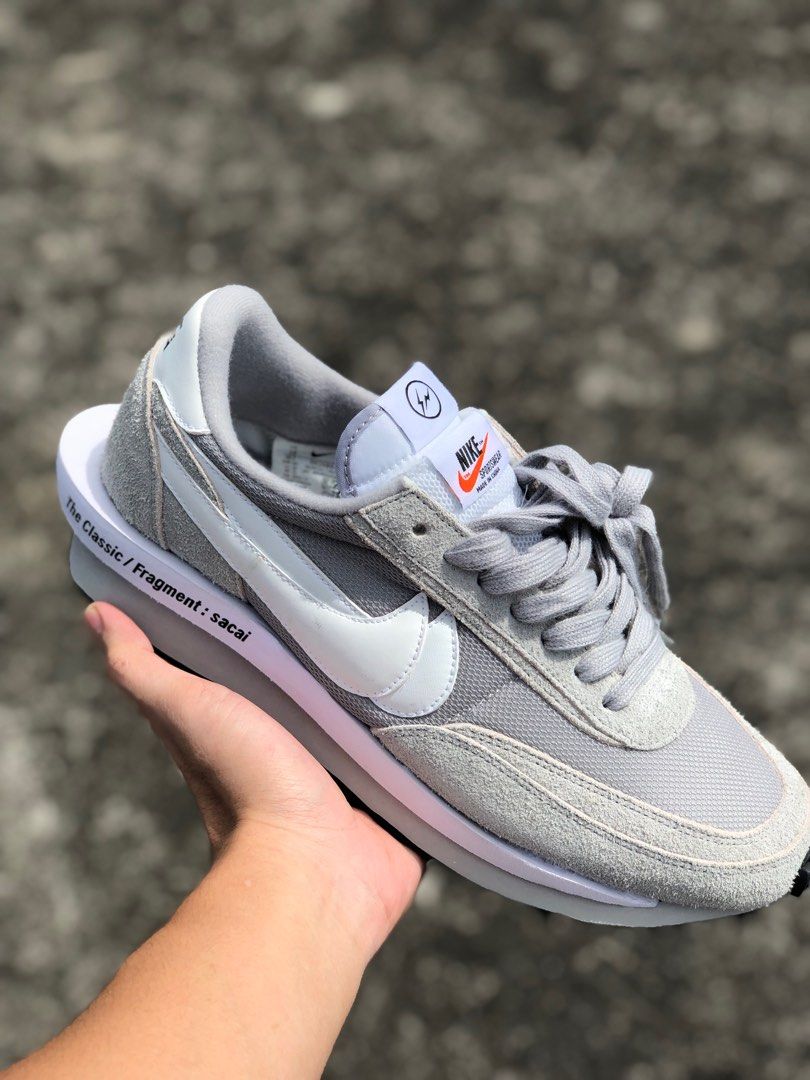 NIKE LD WAFFLE SF SACAI fragment grey Men s Fashion Footwear Sneakers on Carousell