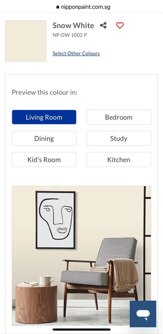Nippon Paint Odour-less 1-litre in Snow White (NP OW 1002 P), Furniture ...
