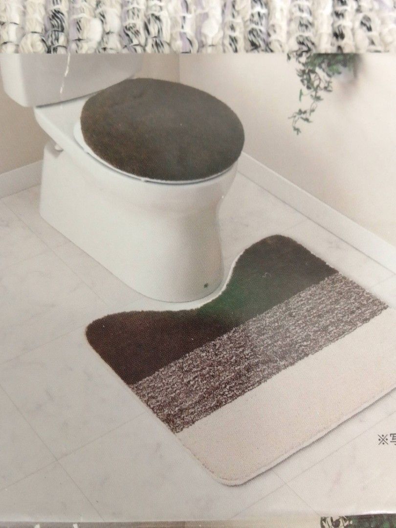 Nitori Toilet Mat set. 2 pcs. (Category: Bathroom & Kitchen Fixtures) located in Cavite. Submitted by dreamsky21 (Listing ID 1214051312, Image 1). Description: Nitori Toilet 2 pcs. set made of Polyester made in China 1 pc. Mat height 21.5 inches length 23 inches 1 pc. Toilet bowl cover height 35 to 44 cm. length 32 to 35 cm. bought in Japan.