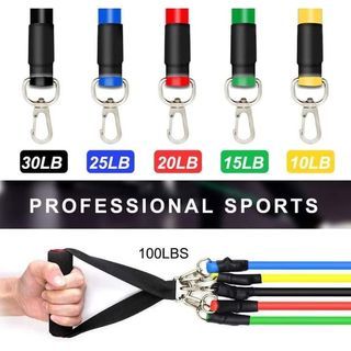 Original Power Resistance Band 11pcs Exercise Fitness Training Workout Set Home Gym For Men and Wome