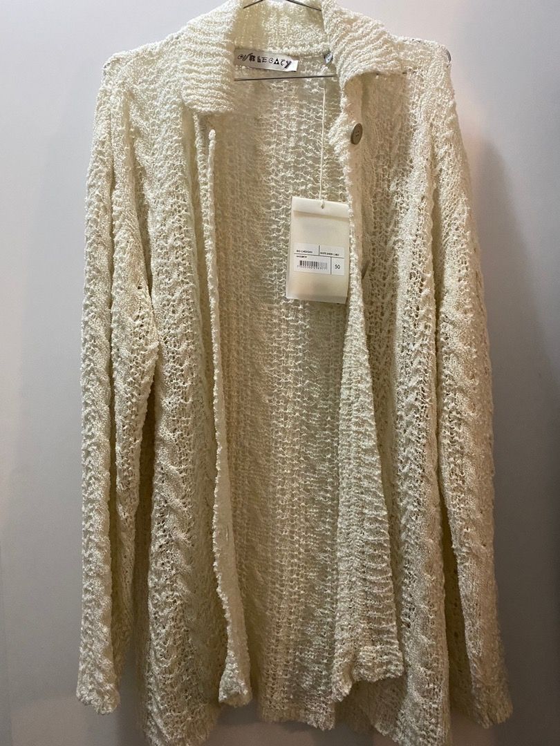 OUR LEGACY Off-White Big Cardigan, 名牌, 服裝- Carousell