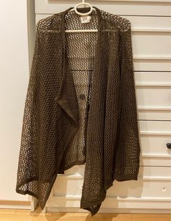 Outerwear jaring knit brown bali beach
