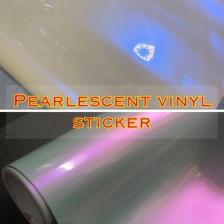 Pearlescent vinyl sticker wrap, adhesive, washable, waterproof, stretchable,