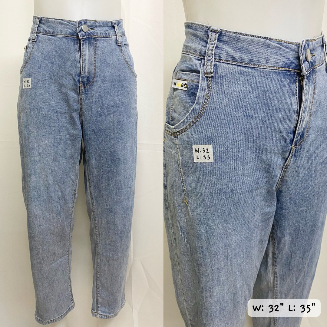 plus size baggy pants, Women's Fashion, Bottoms, Jeans on Carousell