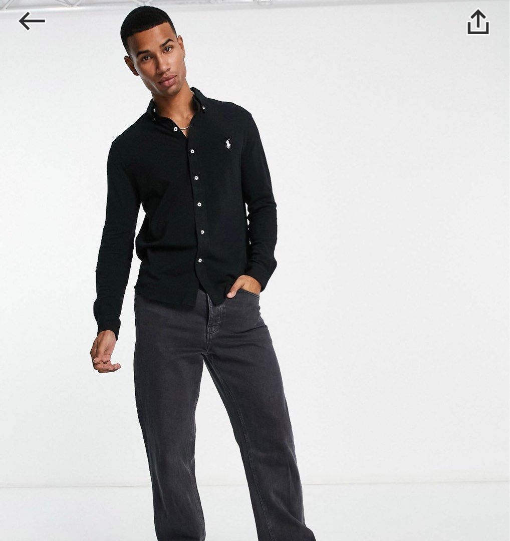 mens black oxford shirt