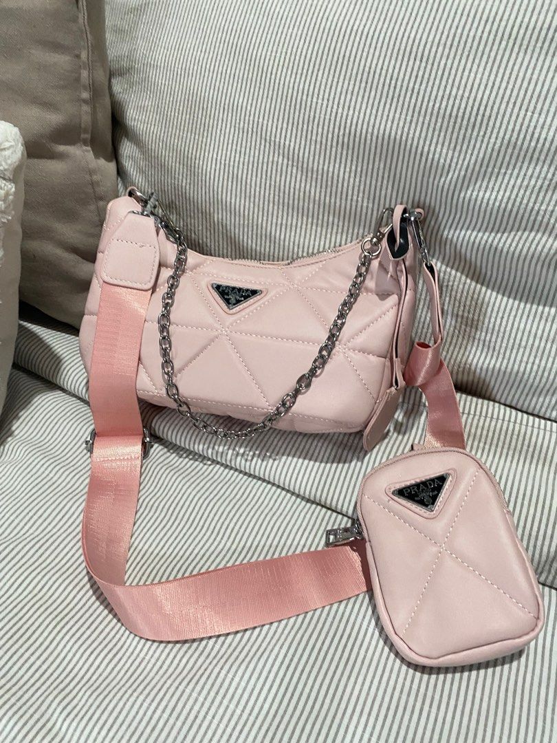 PRADA Pink Sling Bag, Women's Fashion, Bags & Wallets, Cross-body