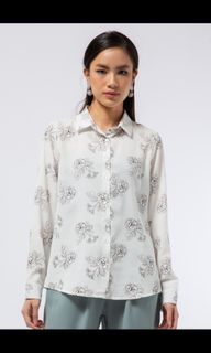 Preloved EXECUTIVE Printed Blouse Long Sleeve
