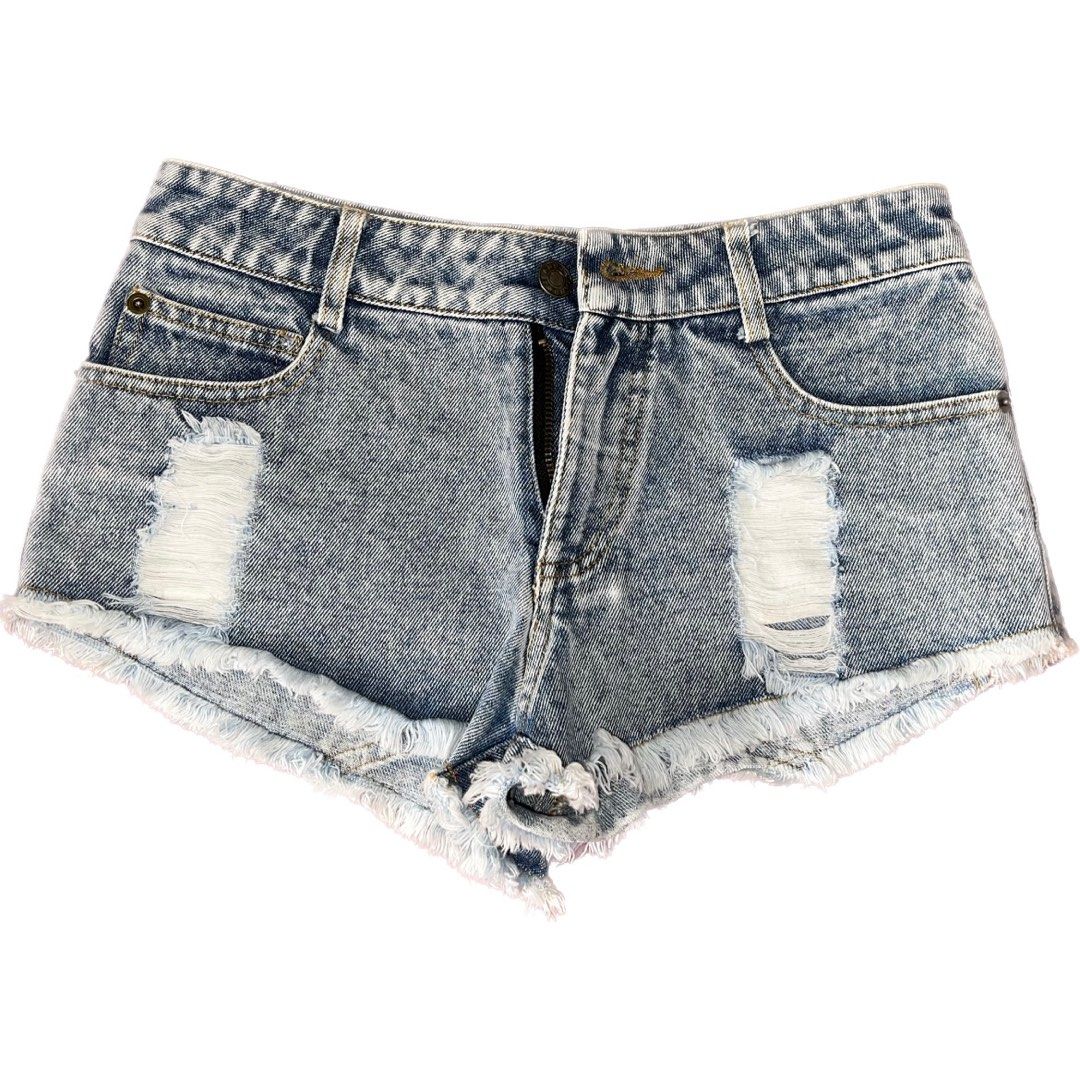 queen denim booty shorts on Carousell