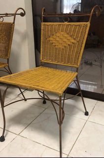 Rattan Metal Accent dining chair