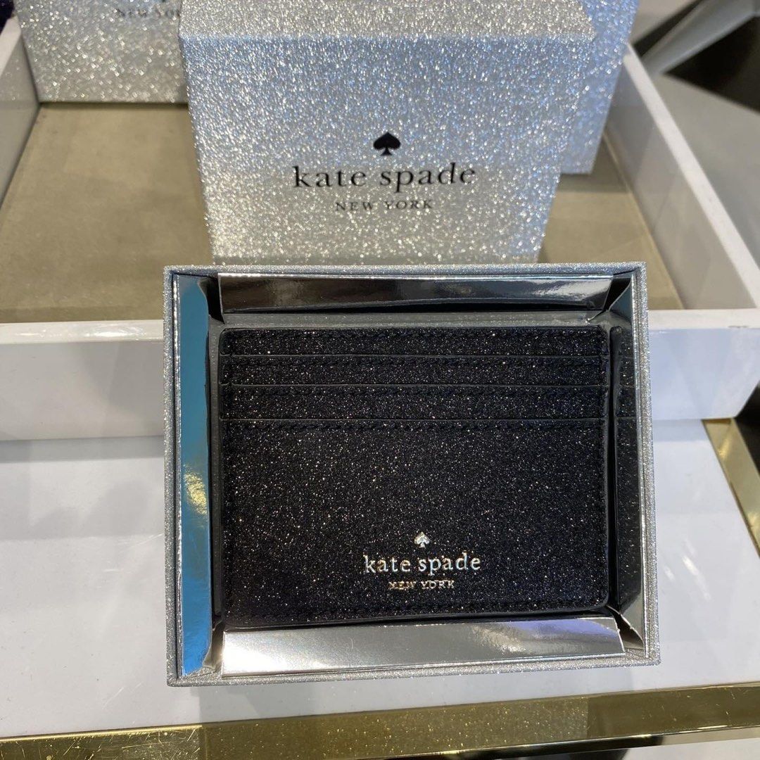 Restock-Only 1 pc (Special Edition) Kate Spade Card Holder with Box -  Black, Women's Fashion, Bags & Wallets, Wallets & Card holders on Carousell