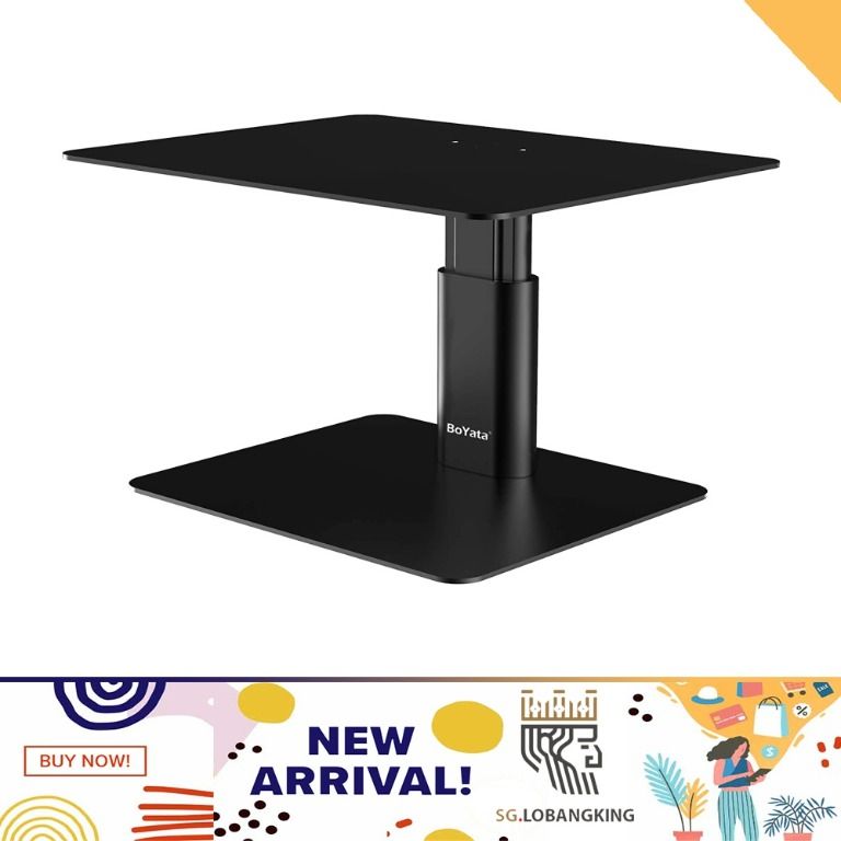 [sg stock] BoYata Monitor Riser Stand, Adjustable Height Metal Desktop ...