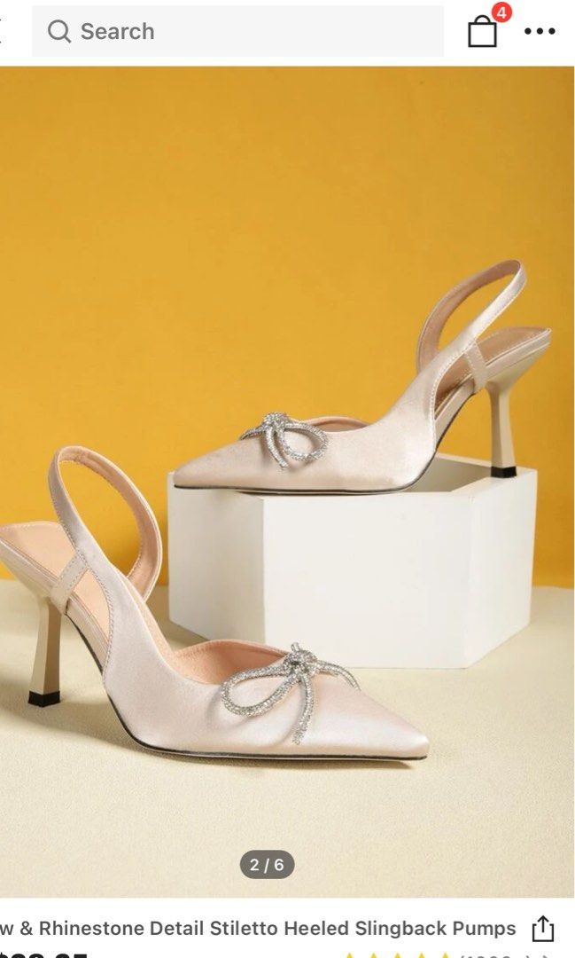 Champagne pointed heels discount