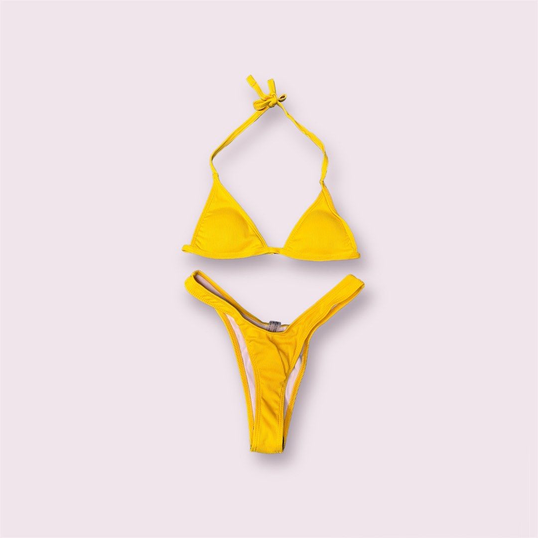 Shein online yellow swimsuit
