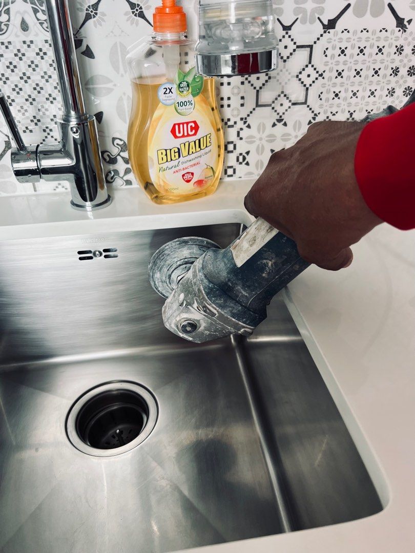 Sink scratches vanity top ,restoration work . Mirror install ,, Home Services, Renovations, Full