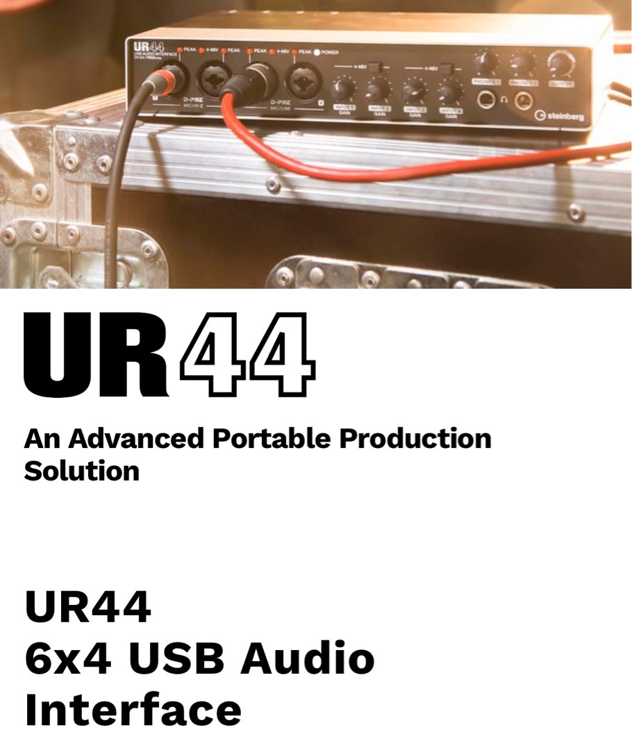 UR44　on　Hobbies　Toys,　Instruments　Audio　Music　Musical　Carousell　Interface,　USB　Steinberg　Media,