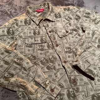 supreme 100 dollar bill trucker jacket