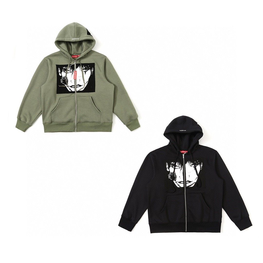 Supreme Week 4 x The Crow 聯名款Zip Up Hooded Sweatshirt