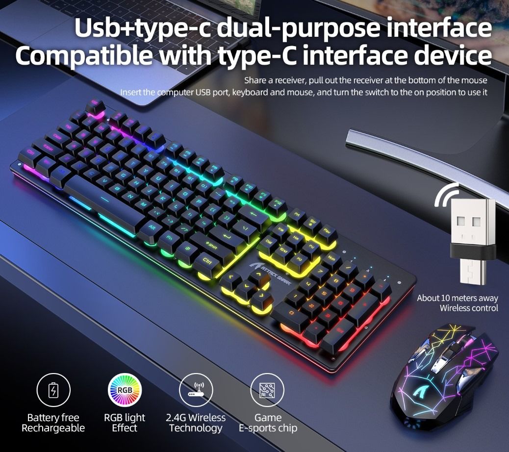 T3 RGB Gaming Keyboard With Mouse Set (H0257), Computers & Tech, Parts ...