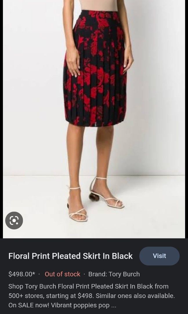Tory Burch - SS19 Floral Print - Pleated Skirt, Women's Fashion, Bottoms,  Skirts on Carousell