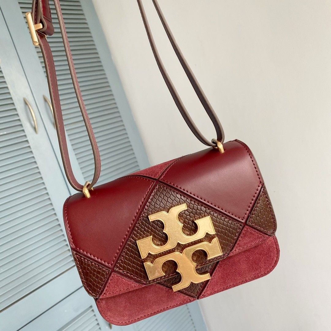 Tory Burch Eleanor Diamond Quilted Crossbody Bag Maroon Red, Women's  Fashion, Bags & Wallets, Cross-body Bags on Carousell