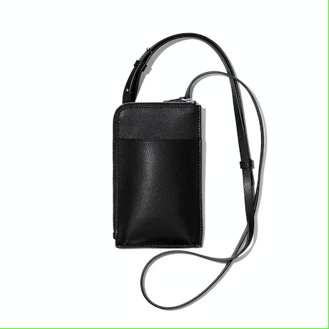 Uniqlo Faux Leather Wallet Mini Shoulder Bag - BLACK, Women's Fashion ...