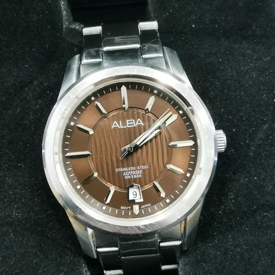 USED Jam Alba Men Watch Sapphire Quartz Men s Fashion Watches