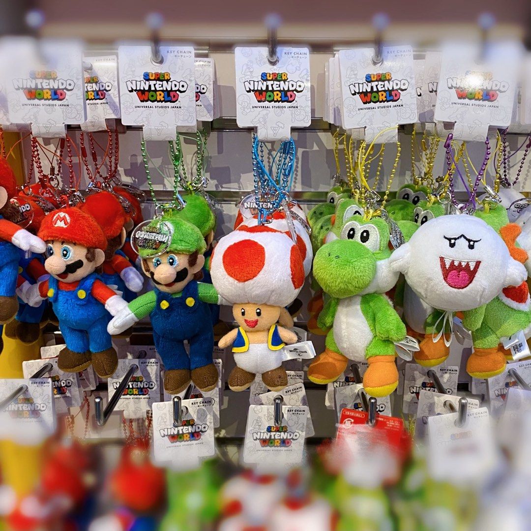 USJ Nintendo World 透明牌小吊飾Mario / Luigi / 奇諾比奧/ Yoshi