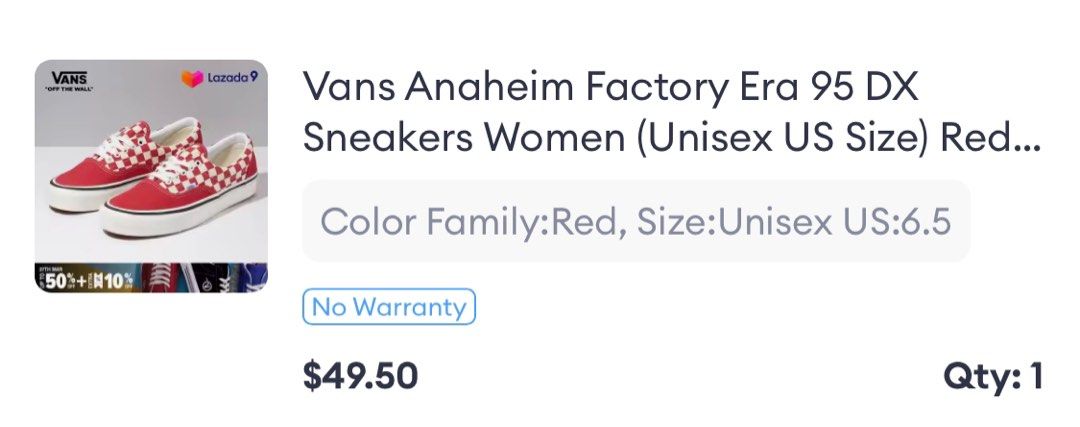 Red vans womens best sale size 9