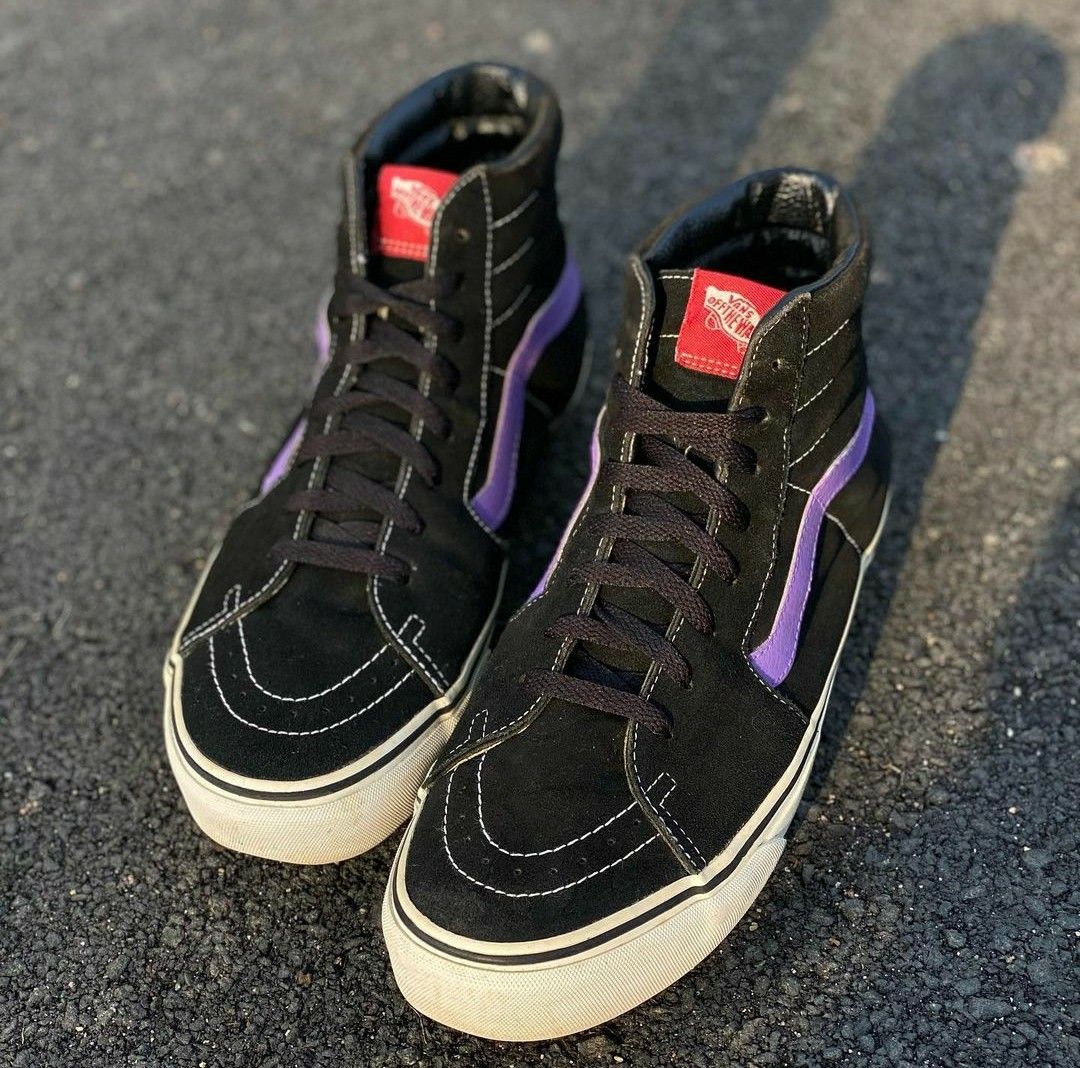 Vans sk8 top hi black purple