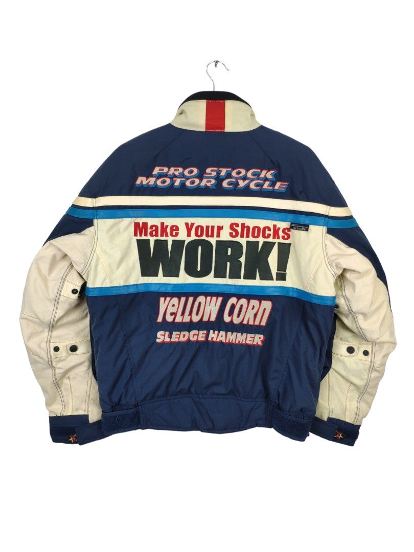 Vintage Yellow Corn Sledge Hammer Racing Jacket, Men's Fashion, Coats