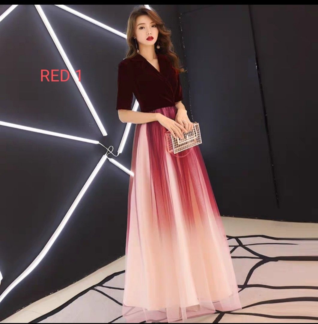 Red and shop black long frock